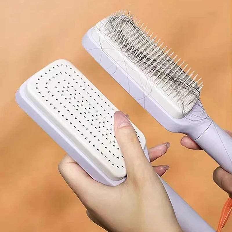 Self Cleaning Swivel Hairbrush - Image 2